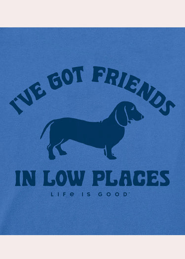 CRUSH *MISSY* ATHLETIC BLUE SHORT SLEEVE V LITE FRIENDS LOW PLACES