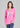 TOP *MISSY* WATERMELON PINK CRUSH LITE HOOD LONG SLEEVE FLORAL B'FLY