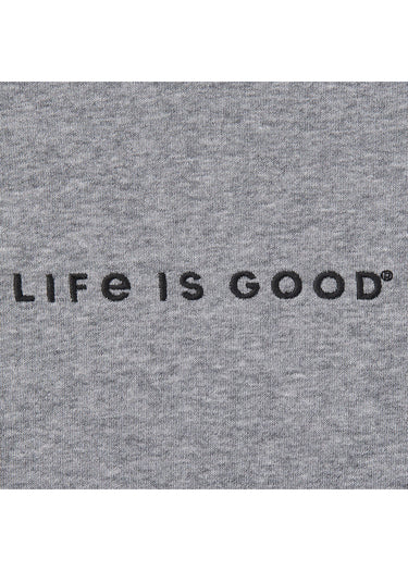 SWEATSHIRT *MISSY* HEATHER GRAY FLEECE LONG SLEEVE GOOD VIBES