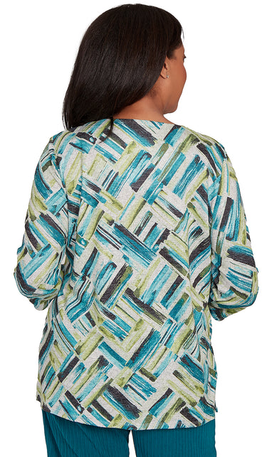 TOP *PLUS* SPRUCE BRUSHSTROKES MELANGE