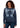 SWEATER *MISSY* WINTER BLUE LONG SLEEVE CREW NECK PAISLEY JACQUARD