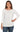 TOP *MISSY* IVORY EMBELLISHED SOLID 3/4 SLV