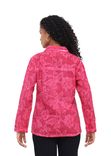 SHIRT *MISSY* FUCHSIA MALTI GARMENT DYED LONG SLEEVE
