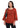 TOP *MISSY* BRICK ZINNIA ACID WASH W/EMBROIDERY 3/4 SLEEVE