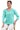 TOP *MISSY* SEA FOAM SADIE AW EMB NOTCH NK 3/4