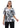 TOP *MISSY* WHITE BLACK FAWN BUTTON PLACKET SHORT SLEEVE