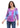 TOP *MISSY* PURPLE MULTI LEXI W/BTN DETAIL 3/4
