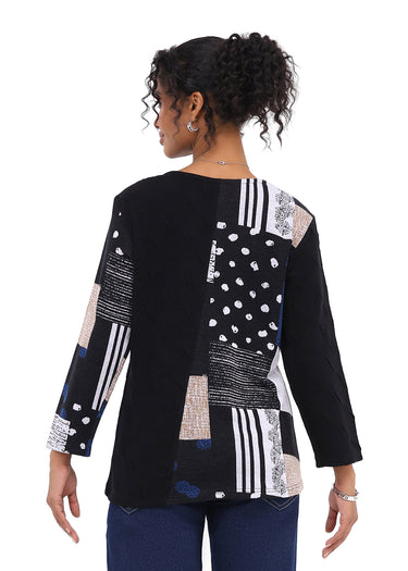 TOP *PLUS* MULTI EMERSON ONE BUTTON V NECK