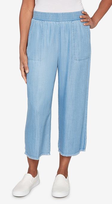 WIDE LEG *PLUS* BLUE ANKLE PANT