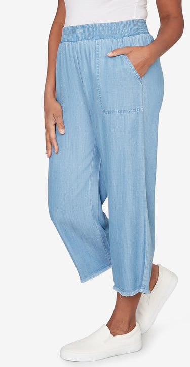 WIDE LEG ANKLE PANT *MISSY* BLUE