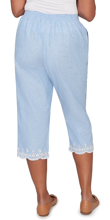 CAPRI *MISSY* OCEAN BLUE EYELET EMBROIDERED CUFF