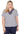 TOP *MISSY* NAVY WHITE EMBROIDERED YOKE STRIPE