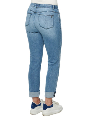 "Ab"solution® Petite Blue Denim Girlfriend Jeans