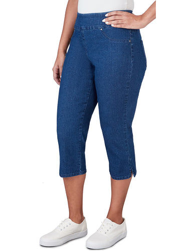 CAPRI *PETITE* INDIGO STRETCH DENIM ANKLE