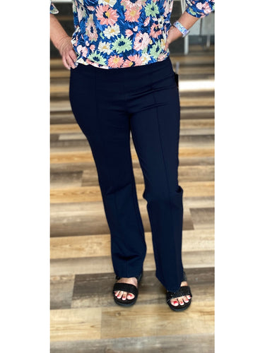 PANT PONTE PIN TUCK FLARE 29"