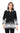 TOP *MISSY* BLACK WHITE ALBERTA 2BTN P'OVR 3/4