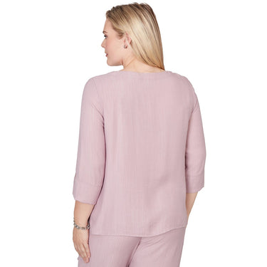 TOP *PETITE* ROSE SPLICED TOP