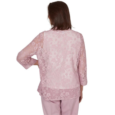 TOP *PLUS* ROSE LACE TWO IN ONE