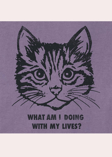 CRUSH *MISSY* DUSK PURPLE SHORT SLEEVE LITE CAT LIVES