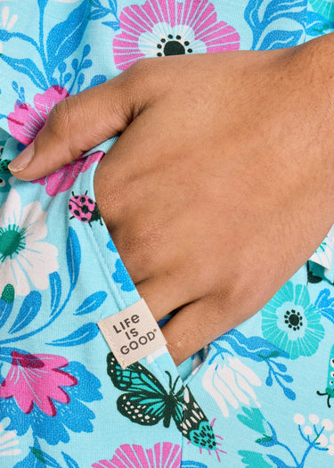 PANT *MISSY* AQUA BLUE SLEEP SUMMER GARDEN