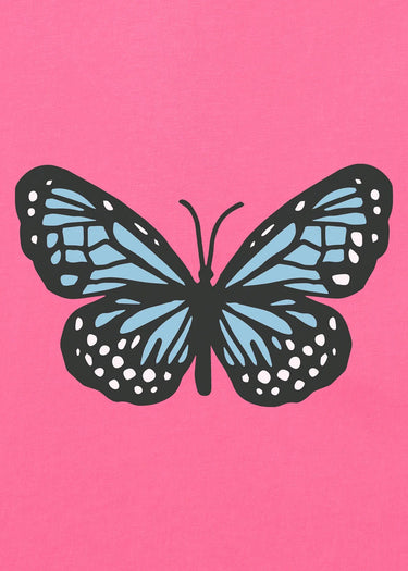 SLEEP *MISSY* WATERMELON PINK SHORT SLEEVE CLEAN BUTTERFLY