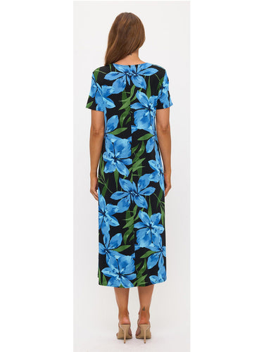 DRESS *PLUS* TURQUOISE LONG S/S