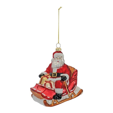 SANTA ON SLEIGH ORNAMENT