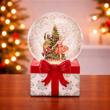 LED SNOW GLOBE WITH BALLRINA AND SOLDIER