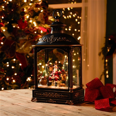 LED LANTERN SANTA SNOWGLOBE