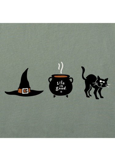 TEE *MISSY* GREEN CRUSH V NECK SHORT SLEEVE 3 WITCHY THINGS