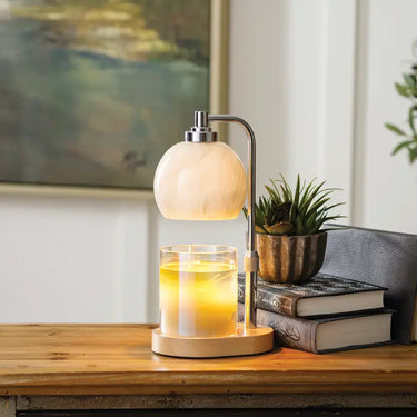 SWIRL BLOWN GLASS WARMER LAMP