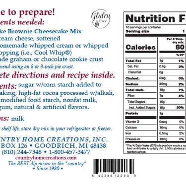 NO BAKE BROWNIE CHEESECAKE MIX