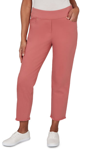 PANT *MISSY* ROSEWOOD W/RAW EDGE CUFF