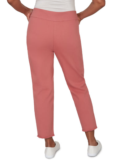 PANT *PETITE* ROSEWOOD W/RAW EDGE CUFF