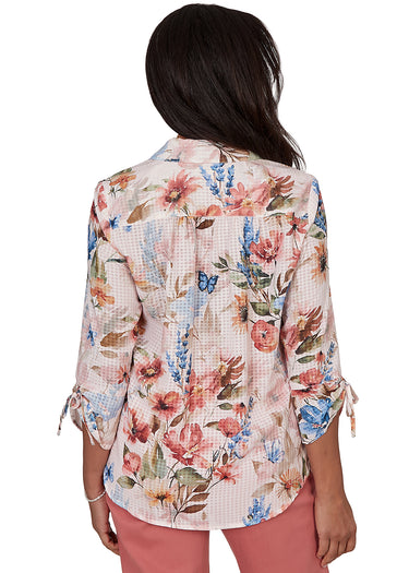 TOP *PETITE* ROSEWOOD BOTANICAL FLORAL
