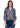 TOP *MISSY* COBALT MULTI FLORAL VINES TIE FRONT