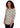 TOP *PLUS* CREAM MULTI 3/4 SLEEVE PUPPY BOAT NECK