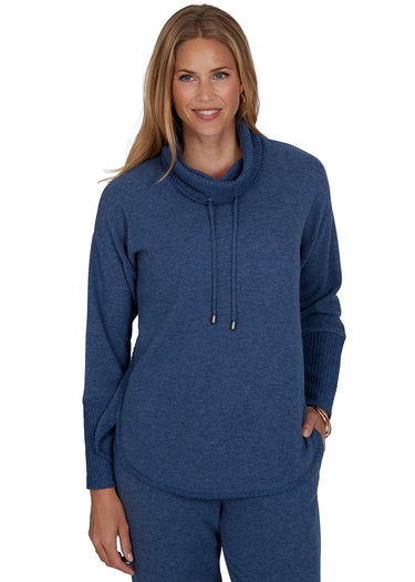 TOP *MISSY* COWL NECK COZY KNIT LONG SLEEVE 3 COLORS