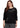 TOP *PETITE* BLACK SHIMMER FLORAL YOKE