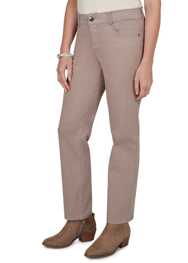 PANT *MISSY* TAUPE SOFT STRETCH DENIM 29 1/2