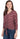TOP *MISSY* CABERNET WINE DOTTED FLORAL TIE FRONT