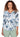 TOP *MISSY* THISTLE BLUE 3/4 SLV OVERLAPPED NK