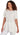 TOP *PETITE* IVORY CRINKLE VERT STRIPE
