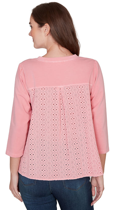 TOP *PLUS* COTTON CANDY BALLET NK FRENCH TERRY
