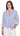 TOP *PETITE* WHITE SEA BLUE STRIPE TIE FRONT