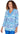 TOP *PLUS* ARUBA BLUE MULTI VNK STRIPE PRINT