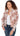 JACKET *MISSY* BROWN WHITE SPRINGING LEAVES DENIM