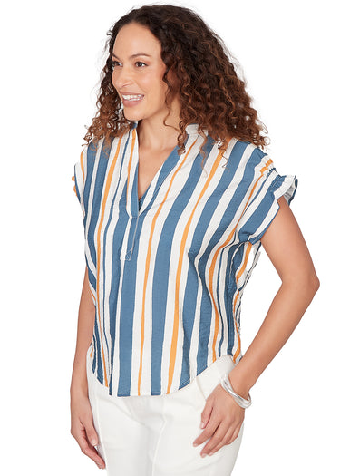 TOP MISSY WAVY SUMMER STRIPE