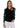 SWEATER *MISSY* BLACK COMBO SCALLOPED V-NECK TWOFER