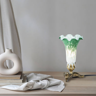 WHITE & GREEN LILY LAMP
